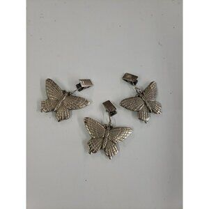 VTG Pewter Tablecloth Napkin Weights Garden Dwellers By Metalla Prodyne lot of 3